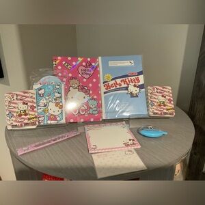 Hello Kitty Pink and Blue 9 Piece Stationery Set